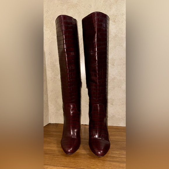 Antonio Melani Leather Boots Crocodile print size 10M - Picture 2 of 16